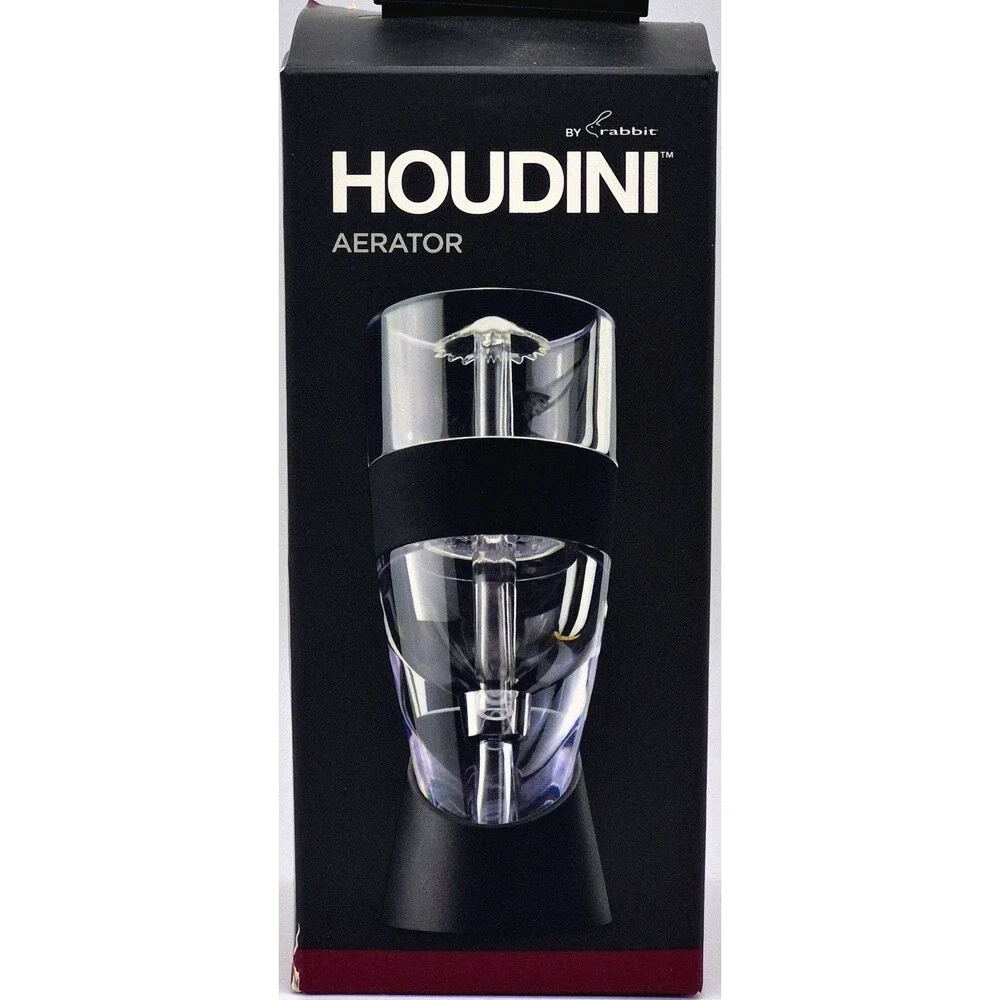 Rabbit Houdini Wine Aerator Pour Through Aerator w/ Stand Open Box